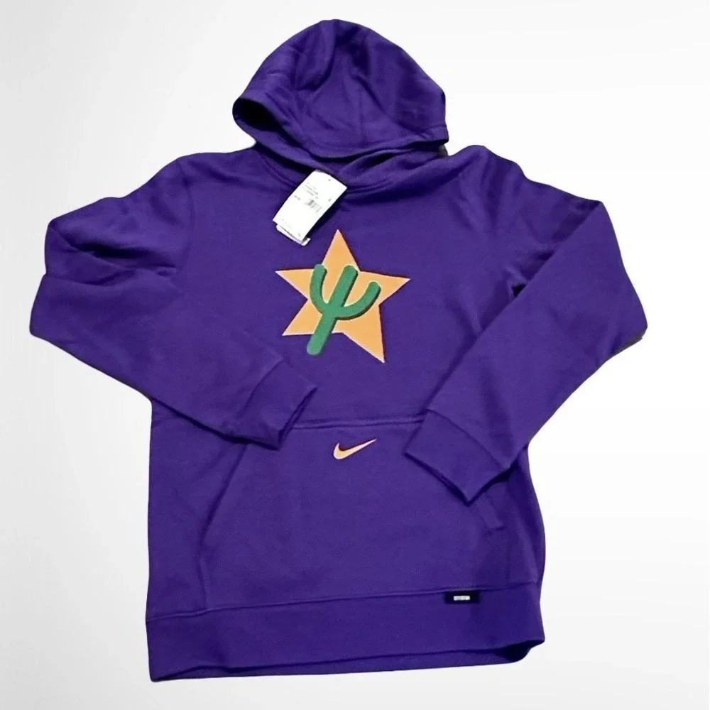 Nike Phoenix Suns Youth XL Hoodie NWT Purple City Edition Cactus Star 9Z2B7NBEL